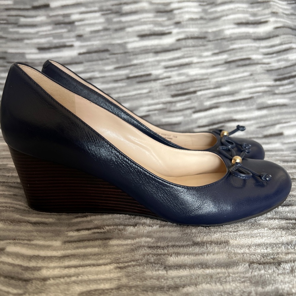 Cole Haan Leather Wedge Pump